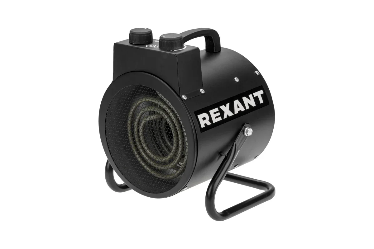 Тепловая пушка Rexant 60-0039 электрическая, круглая, регулировка угла наклона, ТЭН, 3кВт