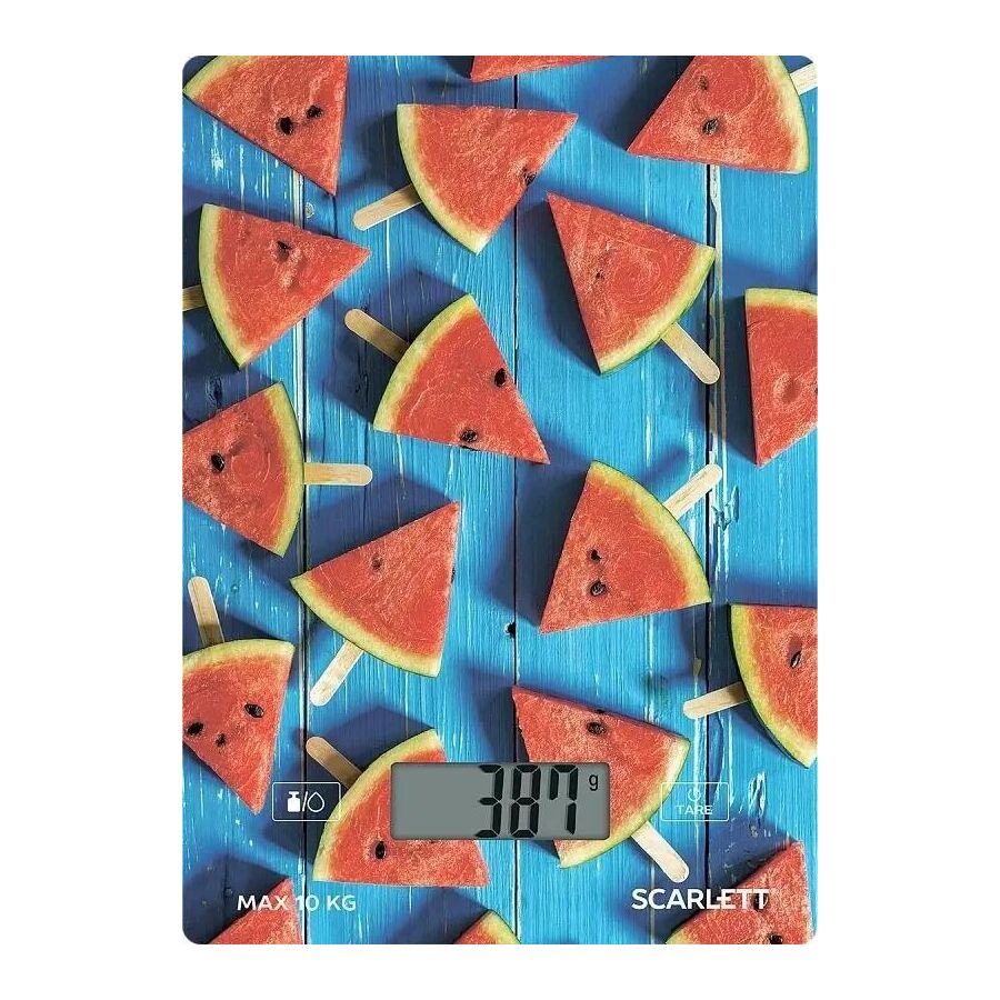 Весы кухонные Scarlett SC-KS57P78 красный/арбуз