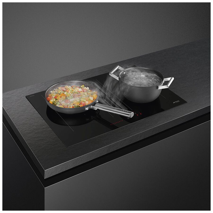 Варочная поверхность со встроенной вытяжкой Smeg HOBD472D2