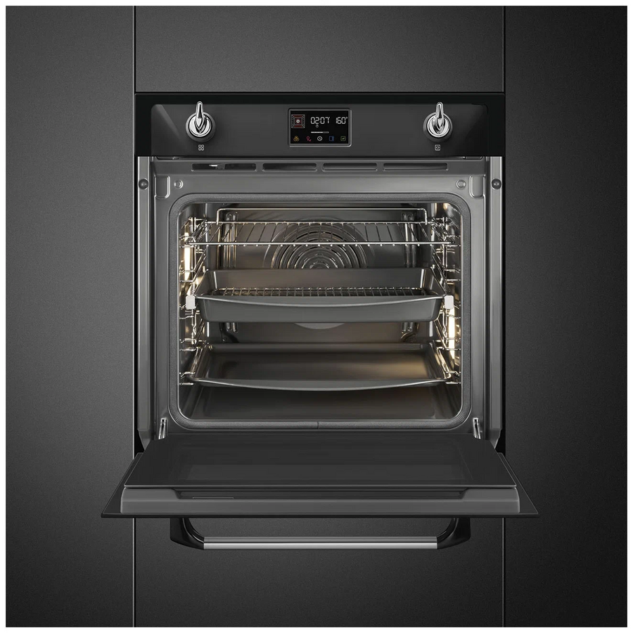 Духовой шкаф SMEG SOP6902S2PN Victoria многофункциональный с пароувлажнением и пиролизом, 60см, 12 функций чёрный