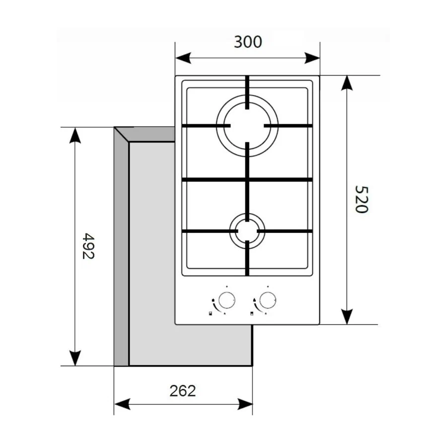 Газовая поверхность AKPO PGA 302 FGC BL