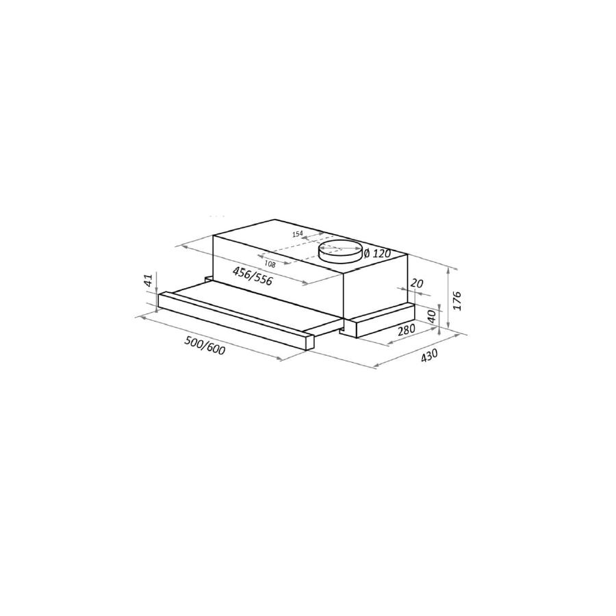 Вытяжка HOMSair Flat 50 Black