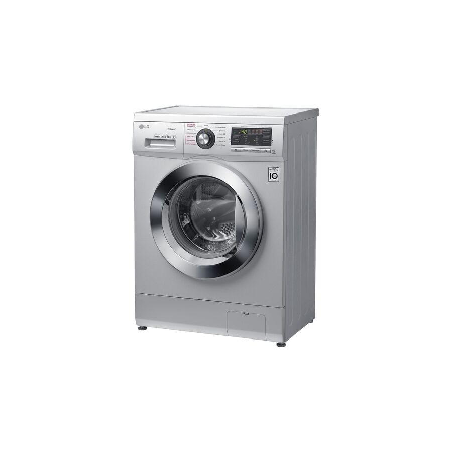 Стиральная машина LG F1296HDS4, серебро 85x60x44см, 7 кг,1200 об/мин, класс A