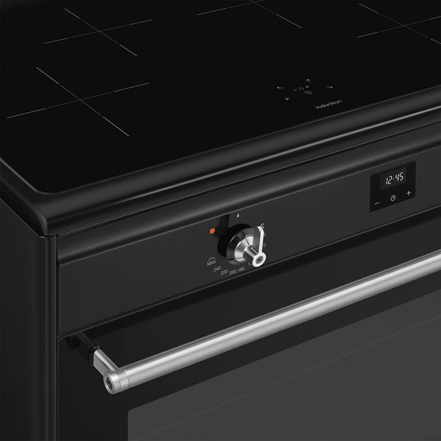 Варочный центр Smeg CX91IMBL Classica Concerto 90х60см, индукционная поверхность, электрическая духовка, 4 зоны нагрева, объем 115л