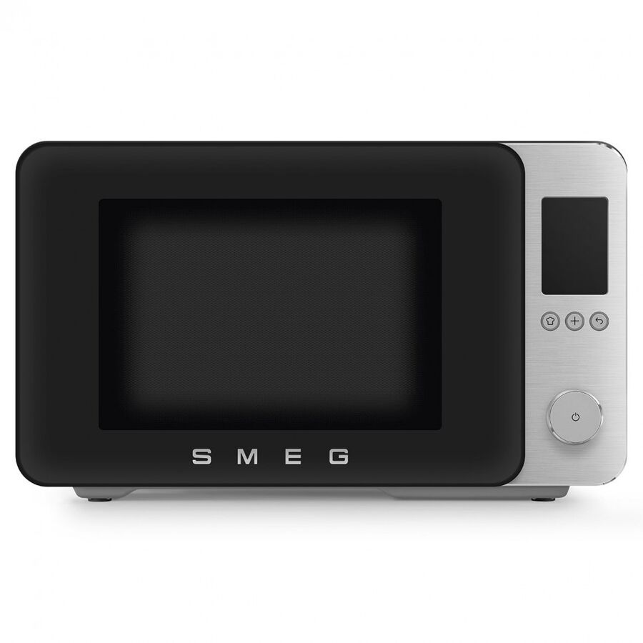 Микроволновая печь SMEG MOC02BLMEU отдельностоящая, объем 27л, 9 функции приготовления, аэрогриль, 25 автоматических программ, быстрый старт