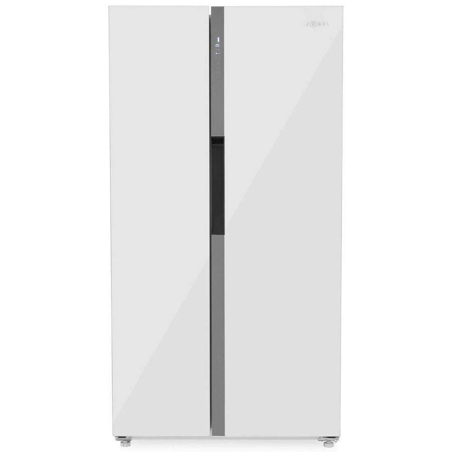 Холодильник ZUGEL ZRSS630W белое стекло