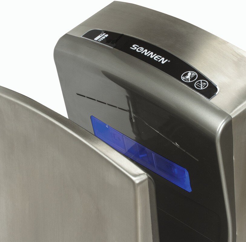 Сушилка для рук SONNEN K7 (604750) 1650Вт, погружного типа, время сушки 10 секунд, нержавеющая сталь, антивандальная