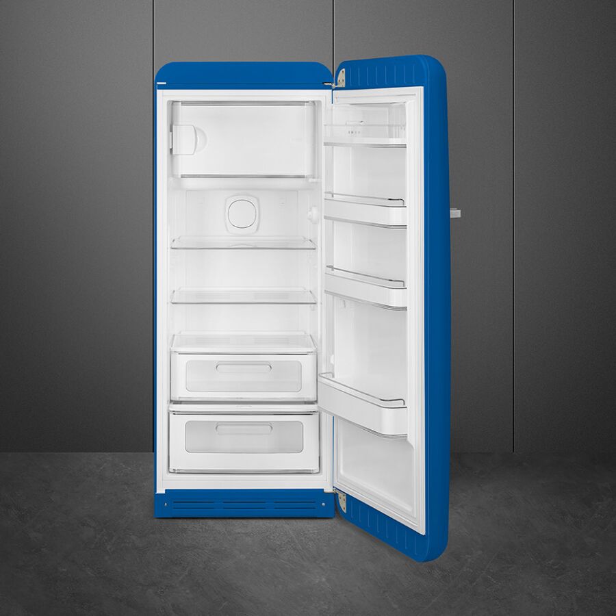 Холодильник SMEG FAB28RBE6 стиль 50-х, однокамерный, внутренняя морозильная камера, объем 270л, LED освещение