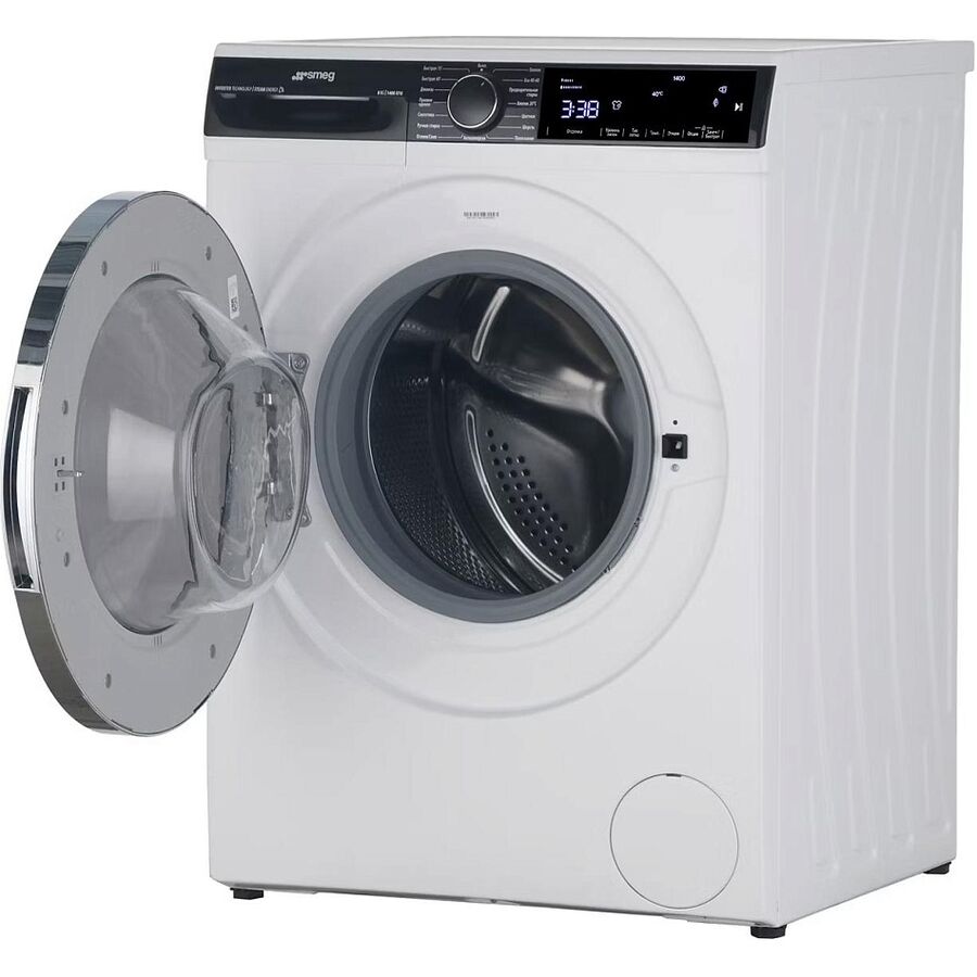 Стиральная машина SMEG WM3T84RU4 белый 60 см, загрузка 8 кг, 1330 об/мин, 15 программ, LED дисплей, отсрочка 1-23 часа, энергоэффективность А+++