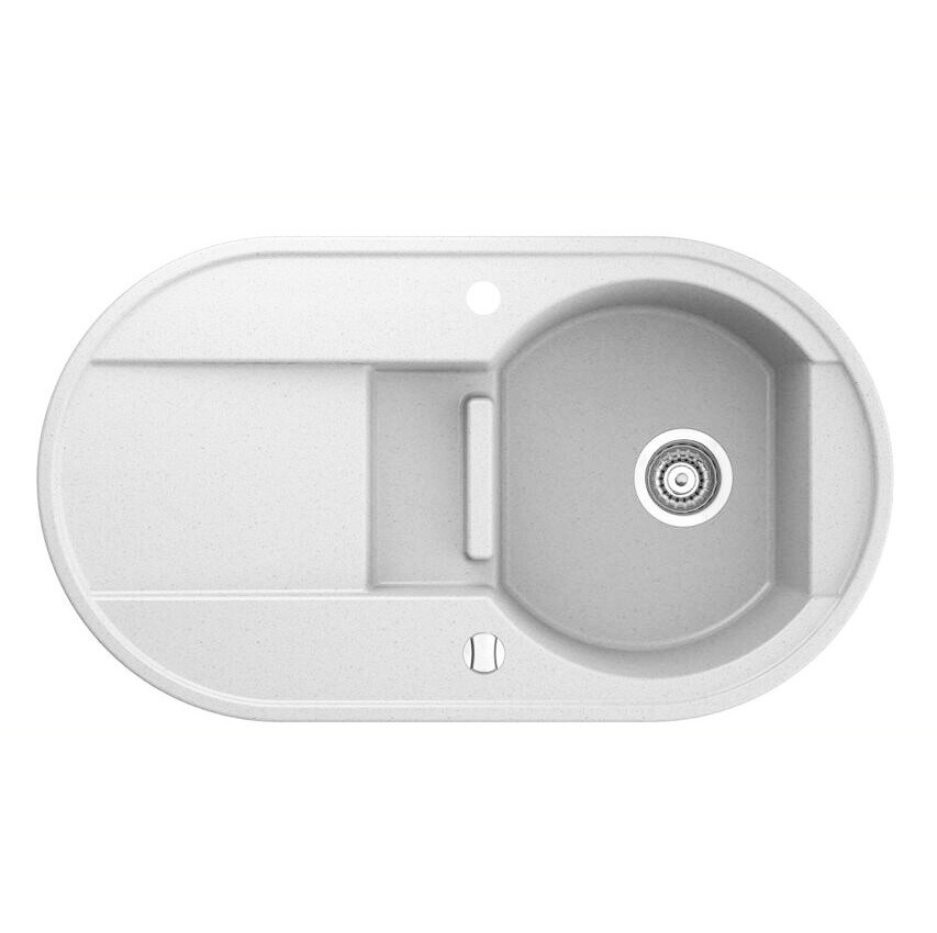 Кухонная мойка Marmorin Otago 505 513 006 White гранит, чаша+1/2чаш+сушка (1 1/2b1dR) 880х500х190