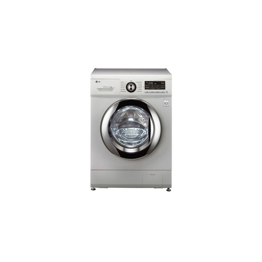 Стиральная машина LG F1296TD4 85x60x55см кл.:A фронт. макс.:8кг серебристый, 1200 об/мин цвет барабана - хром