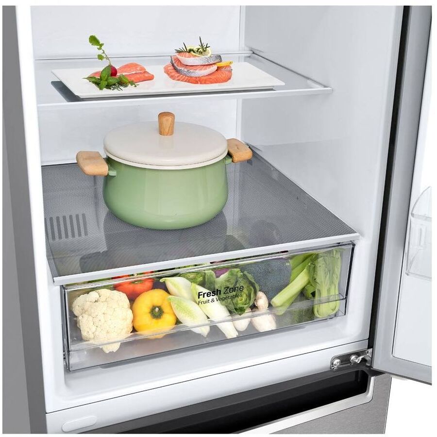 Холодильник LG GA-B509MAWL стальной 203x59.5x68.2см (двухкамерный)