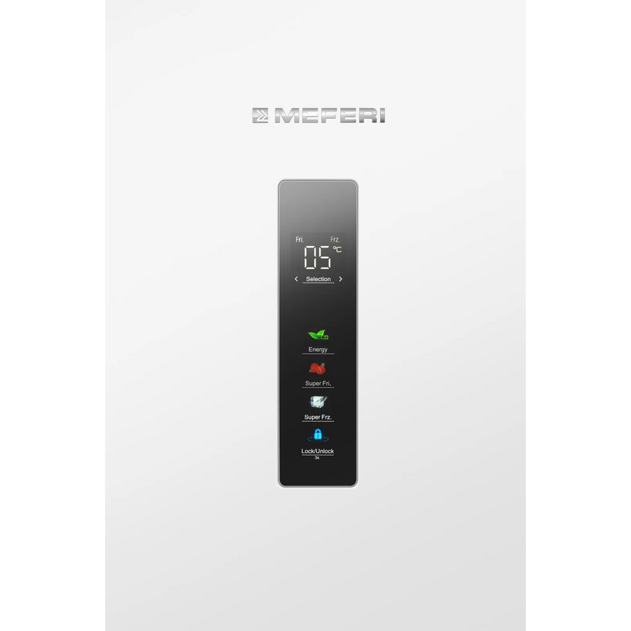 Холодильник отдельностоящий с инвертором MEFERI MFR185WH Total No Frost Combi Ultra