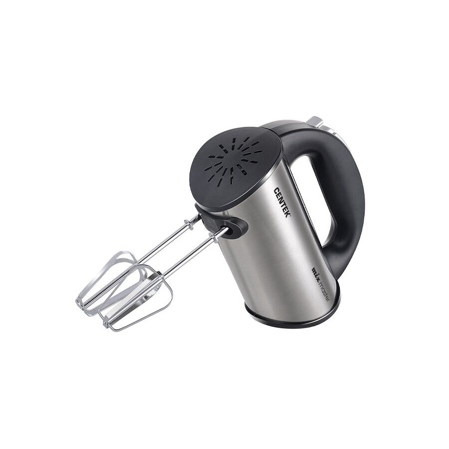 Миксер Centek CT-1108 (черн/сталь) 600Вт, 5 скоростей+турбо, взбивание/замешивание