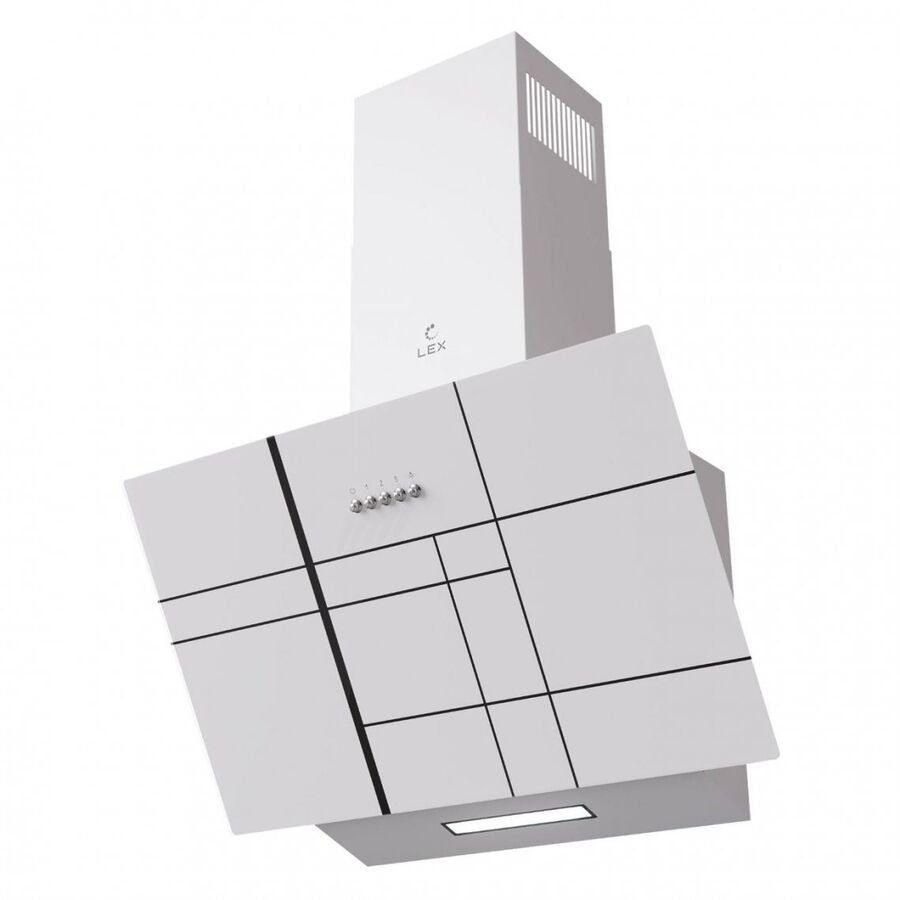Вытяжка LEX Moza 600 R1 White наклонная