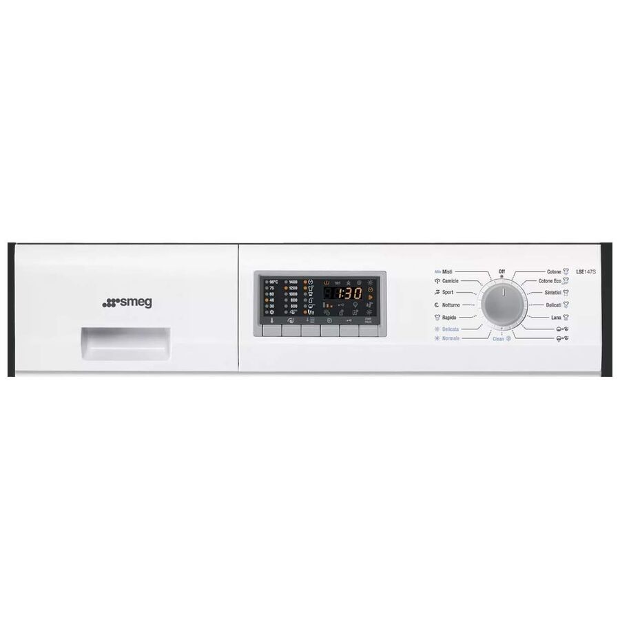 Встраиваемая стиральная машина с сушкой SMEG LSIA147S белый