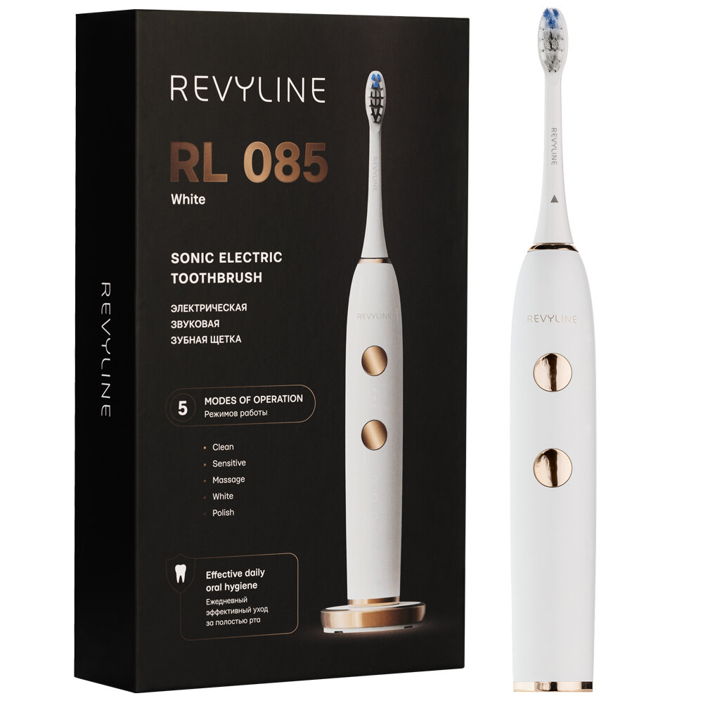 Электрическая зубная щетка REVYLINE RL 085 (8118) насадки 3шт, белый