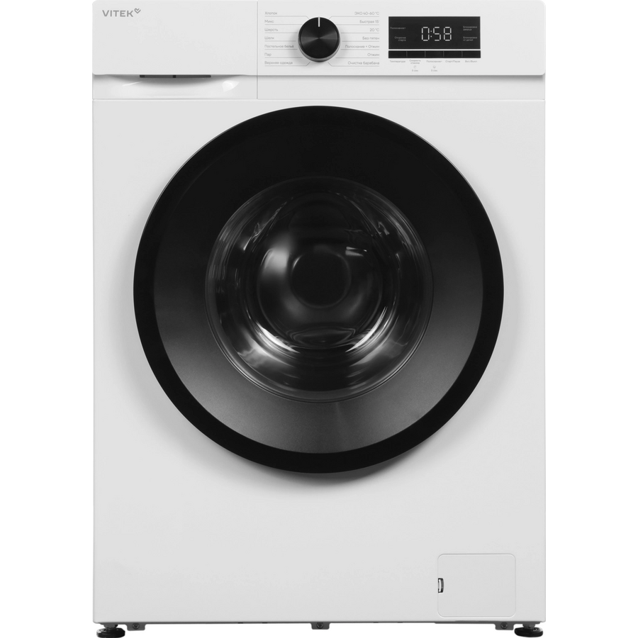 Стиральная машина Vitek VT-WSE6001 белый инвертор