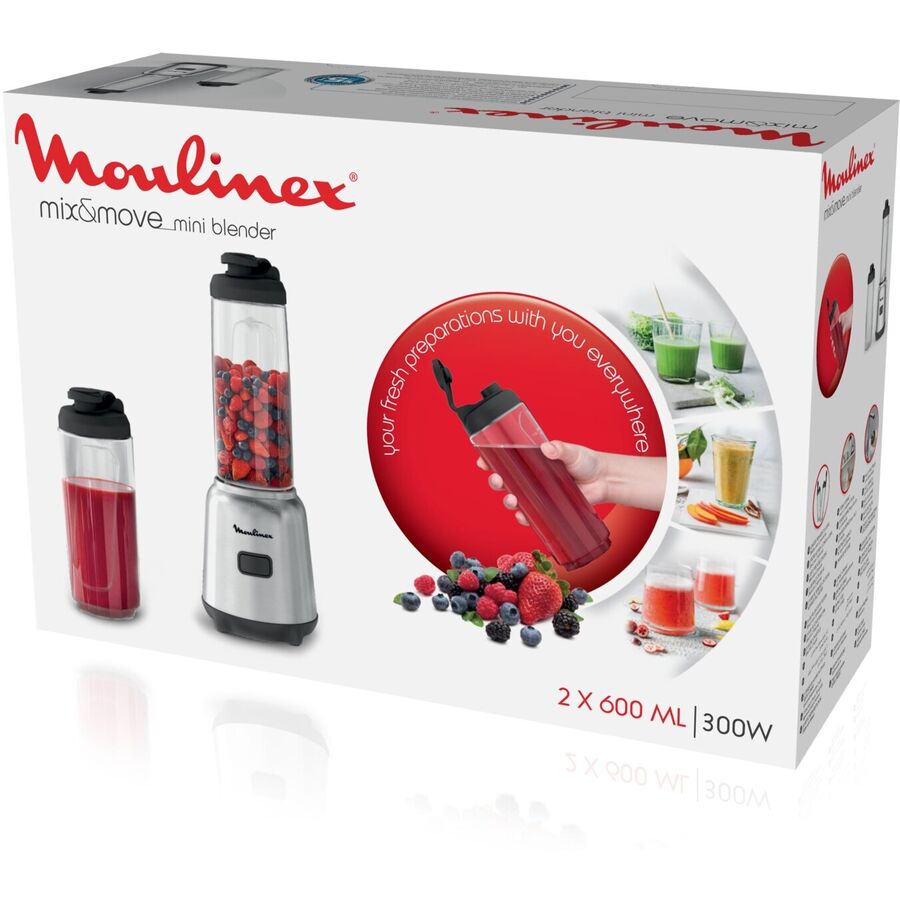 Блендер стационарный Moulinex LM15FD10 300Вт серебристый/черный 7211004943