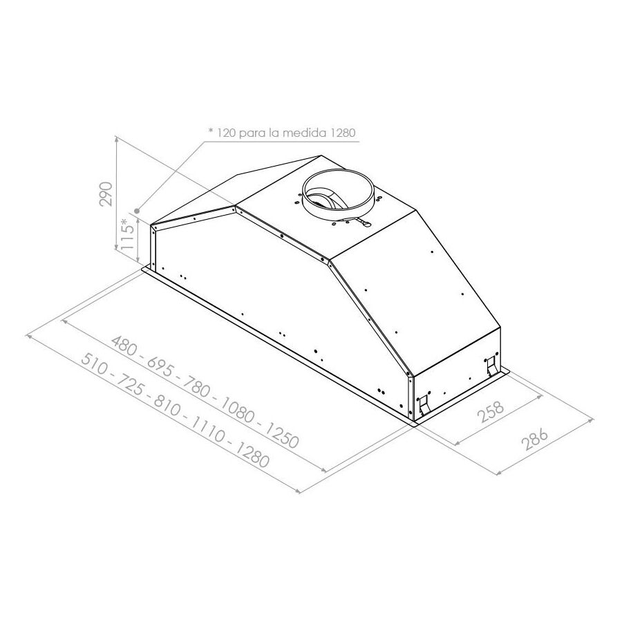 Вытяжка PANDO GTI/510 NE V1050 ECO SEC Plus