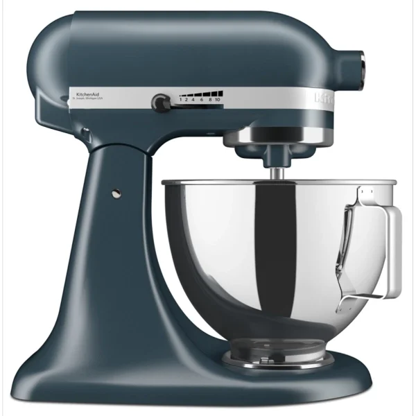 Миксер KitchenAid 5KSM95PSEBS планетарное смешивание, 10 скоростей, объем чаши 4.3л, откидной блок, стальной синий