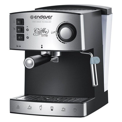 Кофеварка Endever Costa 1060 черный/стальной