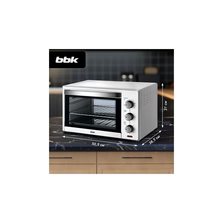 Мини-печь BBK OE3027M белый