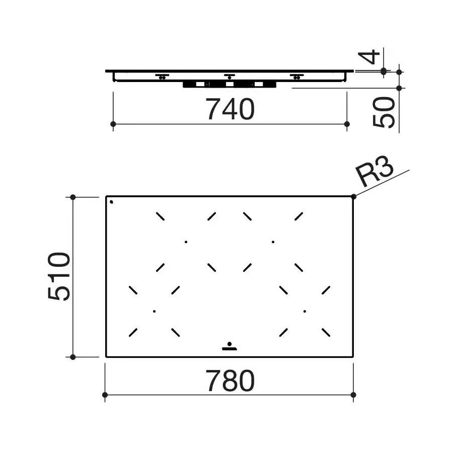 Варочная панель Barazza 1PIDC80N black glass ceramic