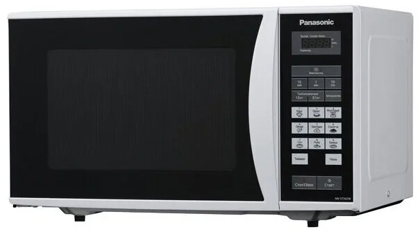 Микроволновая печь Panasonic NN-ST342WZPE. White. V=25л. Мощность 800 Вт. ТURBO-разморозка. Внутреннее покрытие - жаропрочная эмаль.