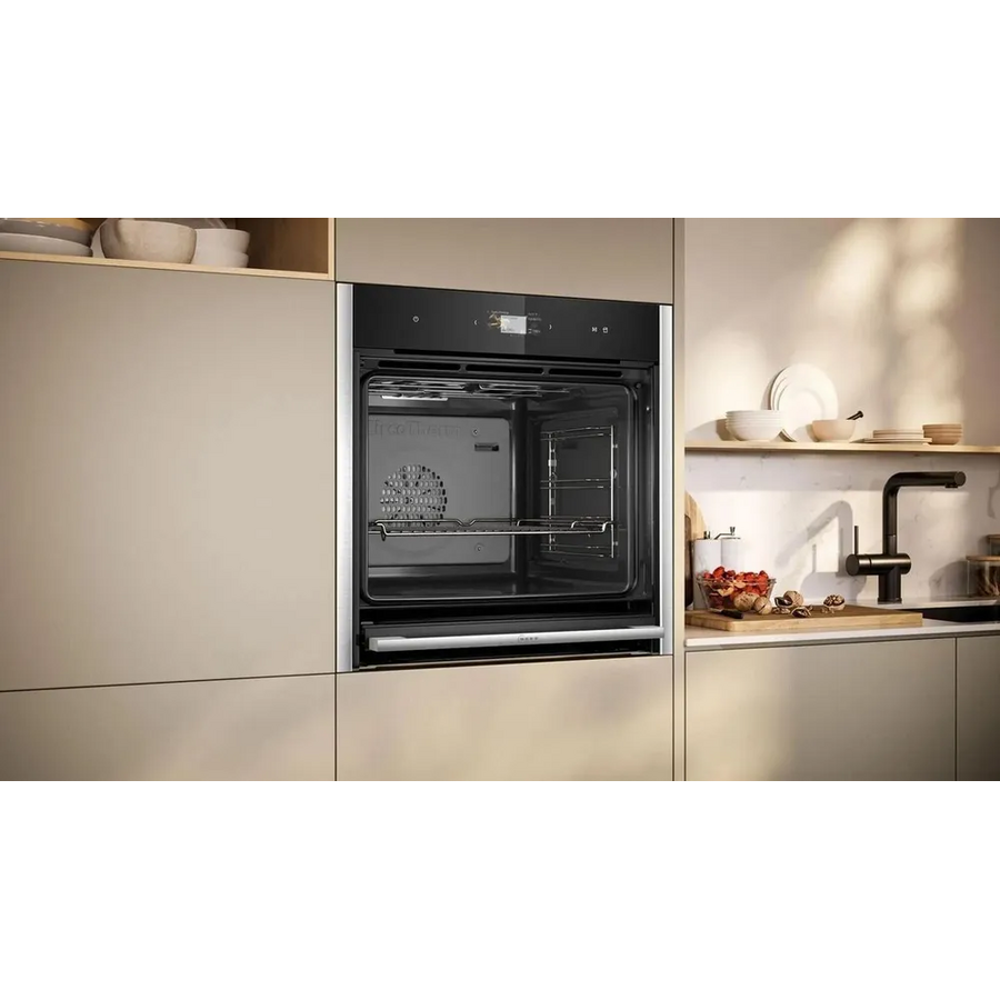 Встраиваемый духовой шкаф Neff B64FS31N0 черный/нерж электрический
