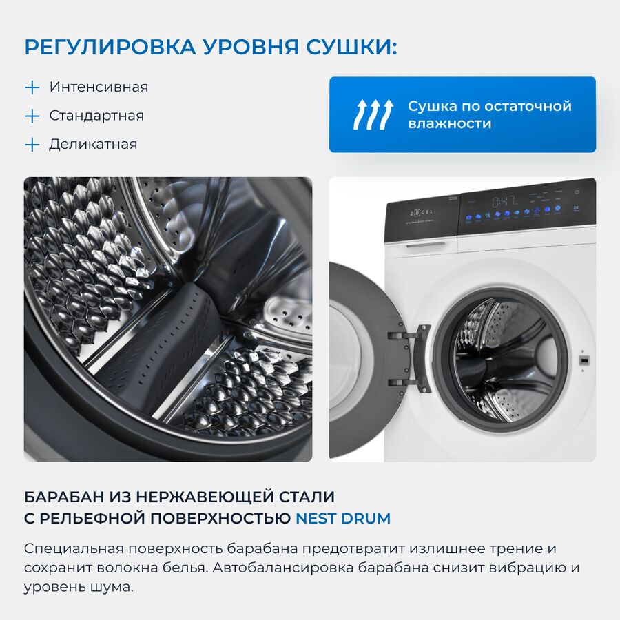 Стиральная машина с сушкой ZUGEL ZWDF107121I