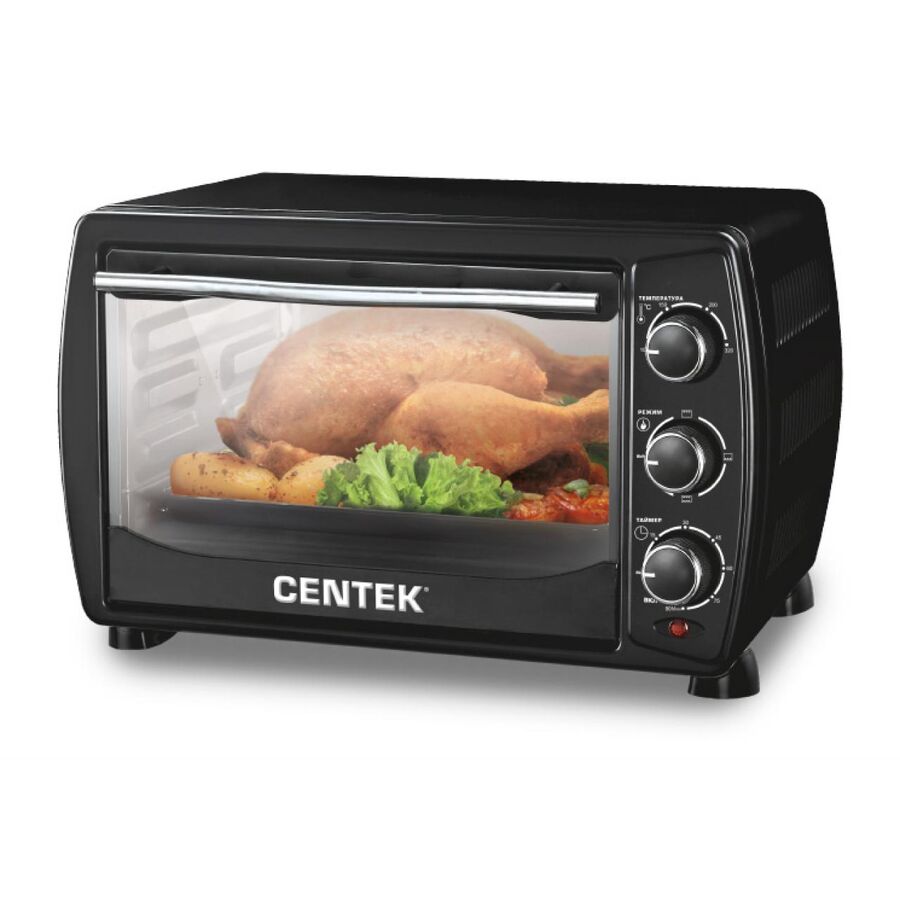 Электропечь Centek CT-1536-20 (черн) <20л> 1400Вт, таймер 90 мин, 4 режима, max 320°