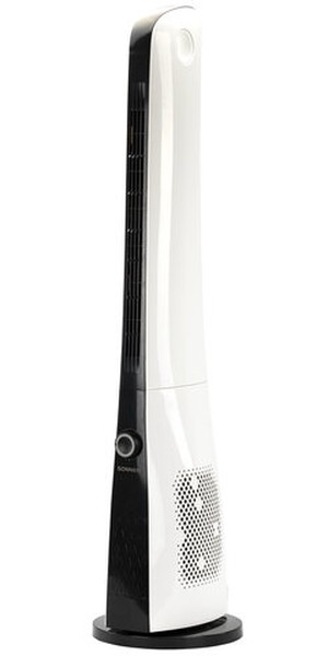 Вентилятор колонный SONNEN TF-1906, 50Вт, 110см, тихий, 3 скорости потока, пульт ДУ, вращение 50° бело-черный