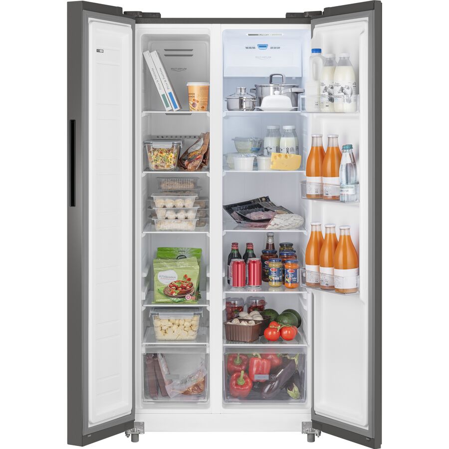 Холодильник Weissgauff WSBS 500 Inverter NoFrost Dark Grey