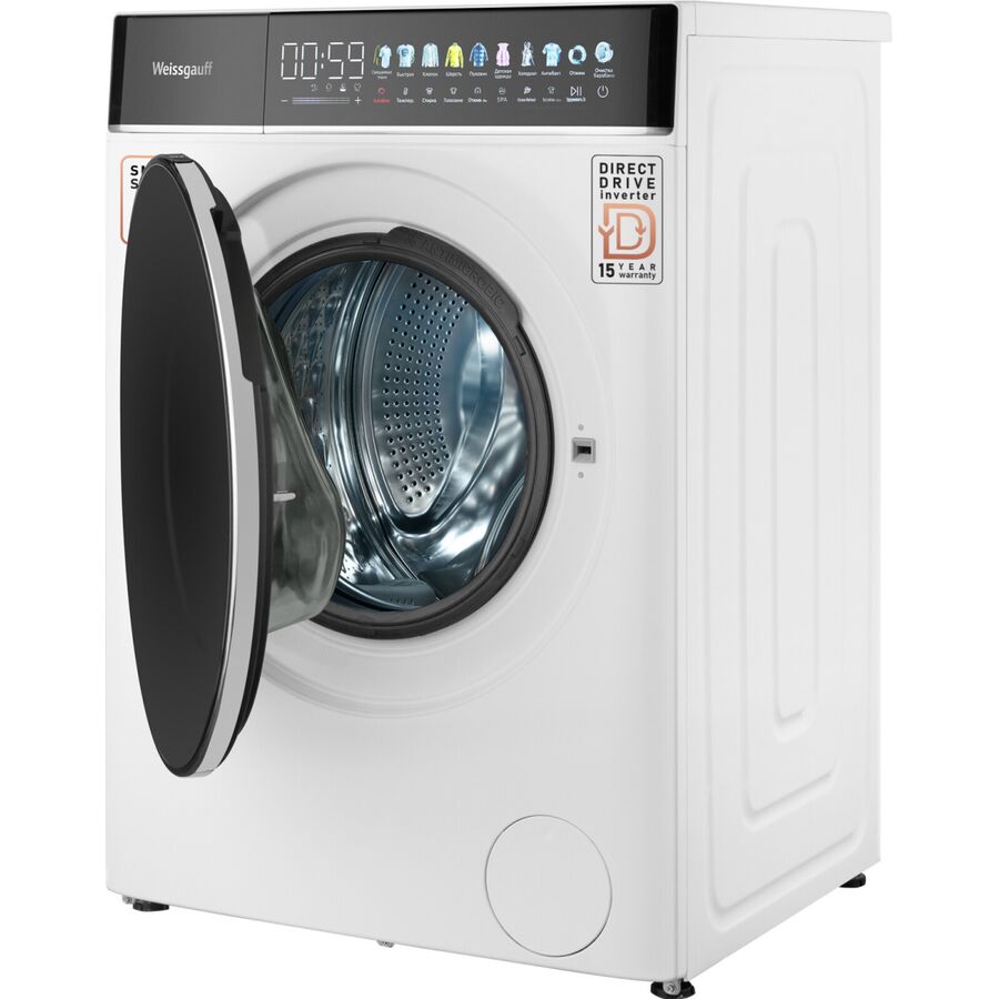 Стиральная машина Weissgauff WMD 58411 Direct Drive Inverter Premium Steam Steel
