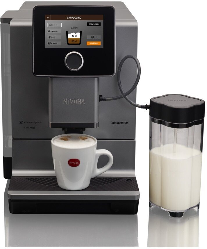 Кофемашина NIVONA CafeRomatica NICR 970 титановый/черный