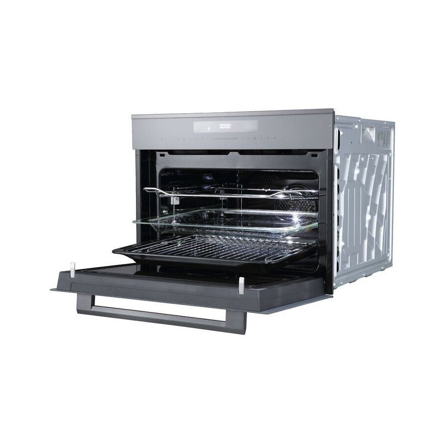 Духовой шкаф Korting OKB 3250 GBXGr MW серое стекло+черная нерж