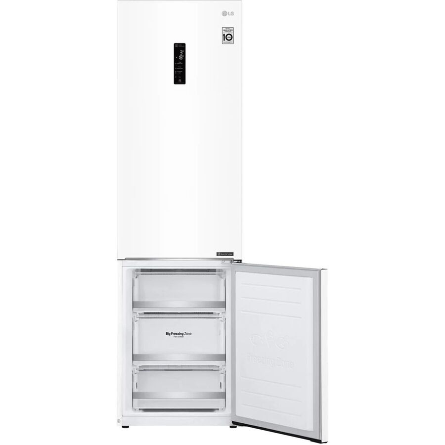 Холодильник LG GA-B509SVUM белый двухкамерный 203x59.5x68.2см Общий объем холодильной камеры 277 л Общий объем морозильной камеры 107 л