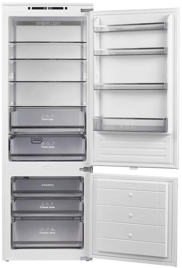 Встраиваемый холодильник MAUNFELD MBF193NFW1GR Inverter