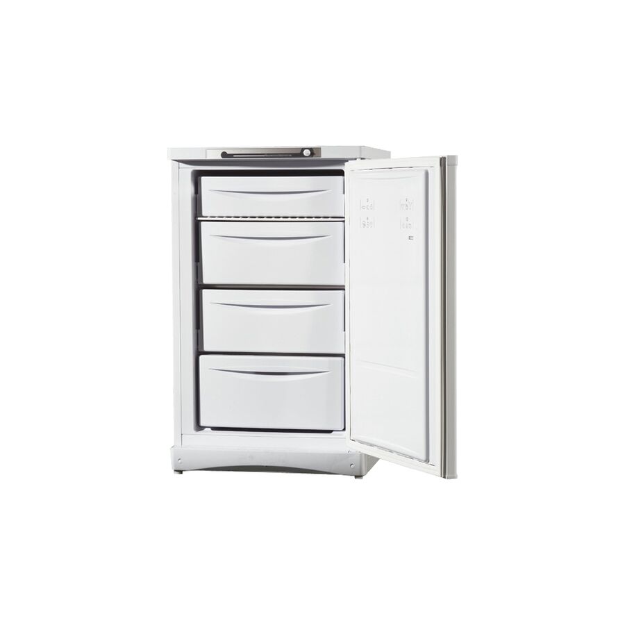 Морозильная камера Indesit SFR 100 белый, 60x66.5x100 см, полезн объем 118 л, 18кг/сут, 4 ящика, класс B, SN-T, 43 дБ, электромеханическое управл