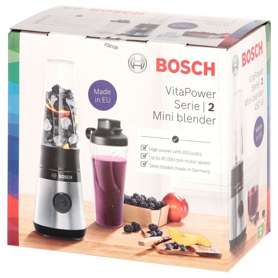 Блендер стационарный Bosch VitaPower Serie 2 MMB2111M нерж 450Вт