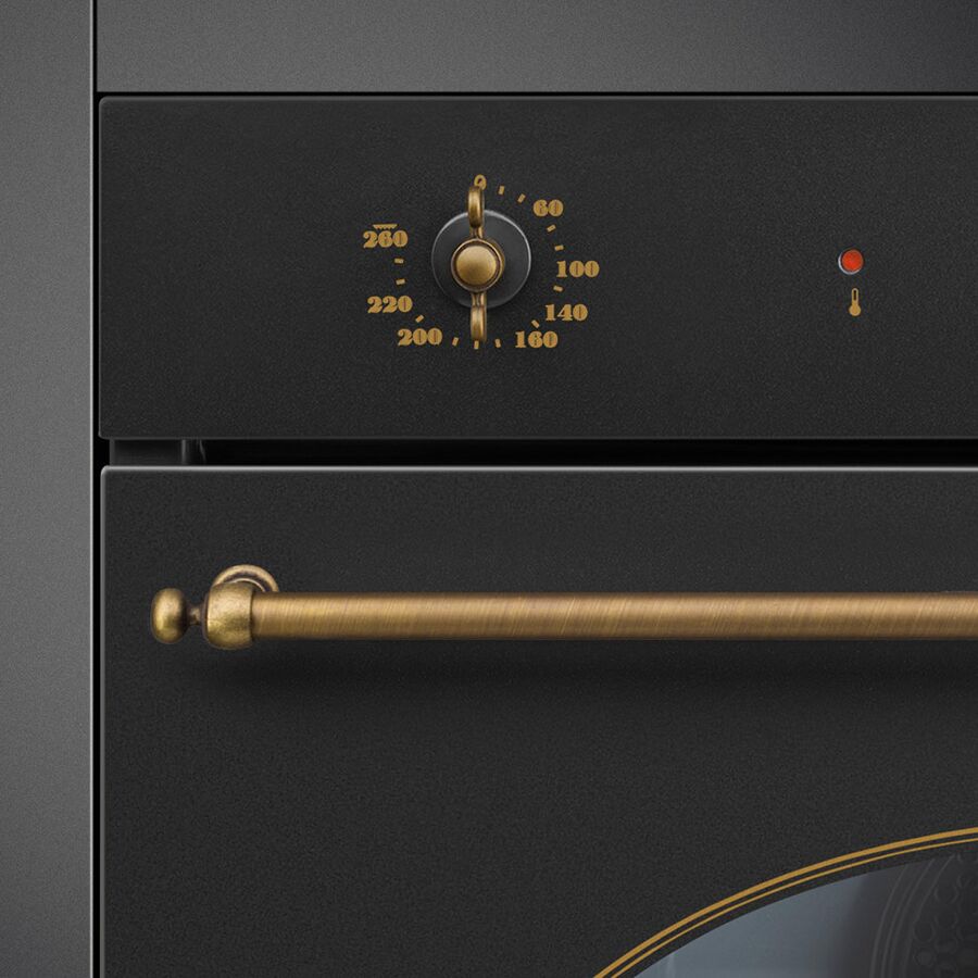 Духовой шкаф SMEG SFP68C1TAO 60см, Coloniale, 50-260 градусов, часы/таймер, галогенная подсветка, 9 режимов