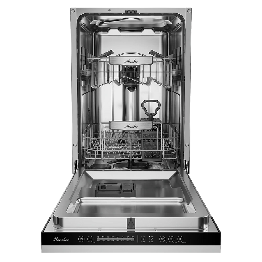 Встраиваемая посудомоечная машина MONSHER MD 4511 High-Tech, 4 см, 9 комплектов, 2 корзины, 8 программ, инверторный мотор, отсрочка старта