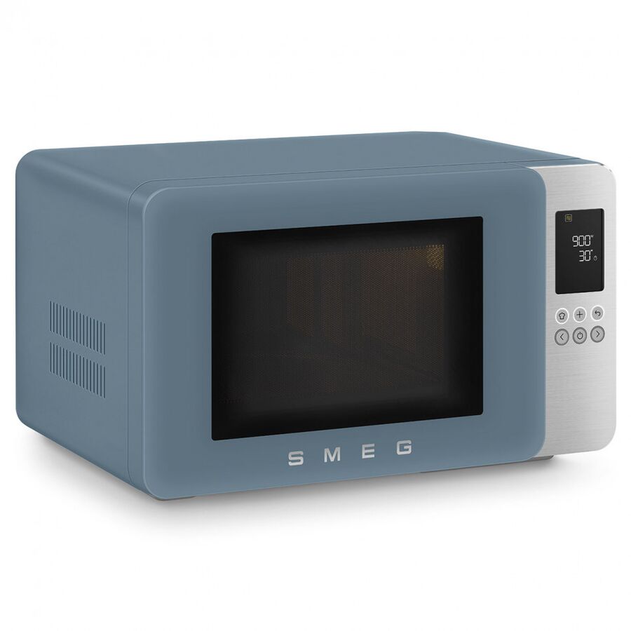 Микроволновая печь SMEG MOC01SBMEU отдельностоящая, объем 29л, 4 функции приготовления, гриль, 18 автоматических программ, быстрый старт
