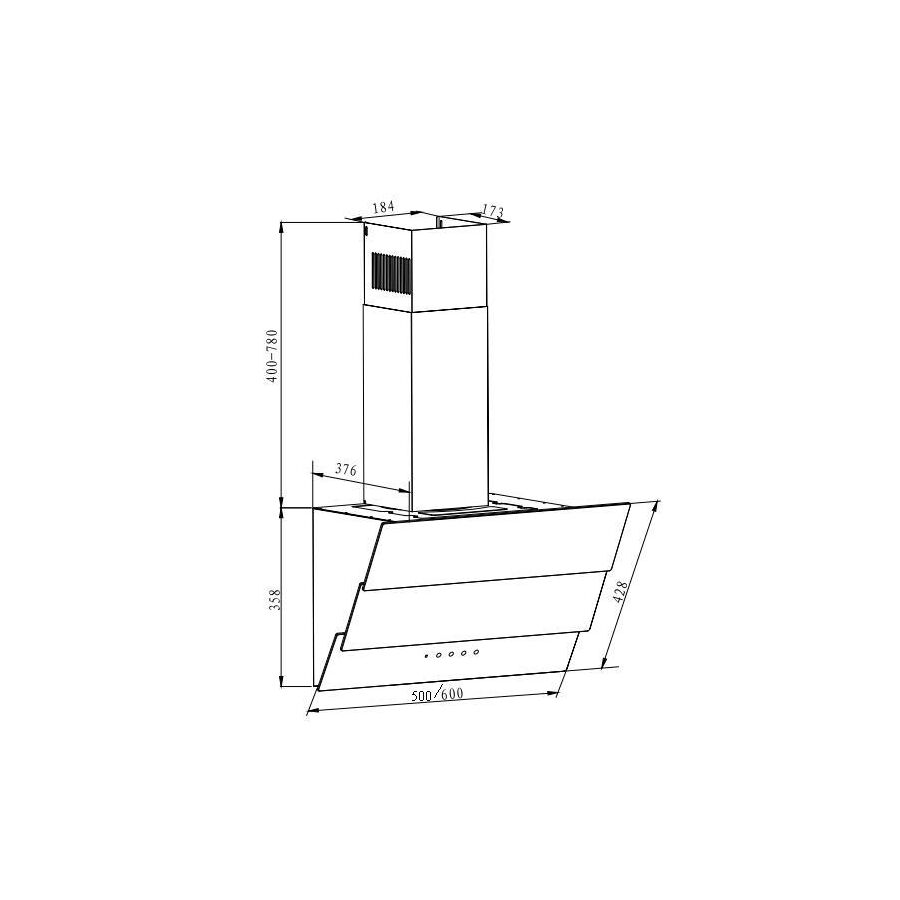 Вытяжка Amari Trento 60 black glass