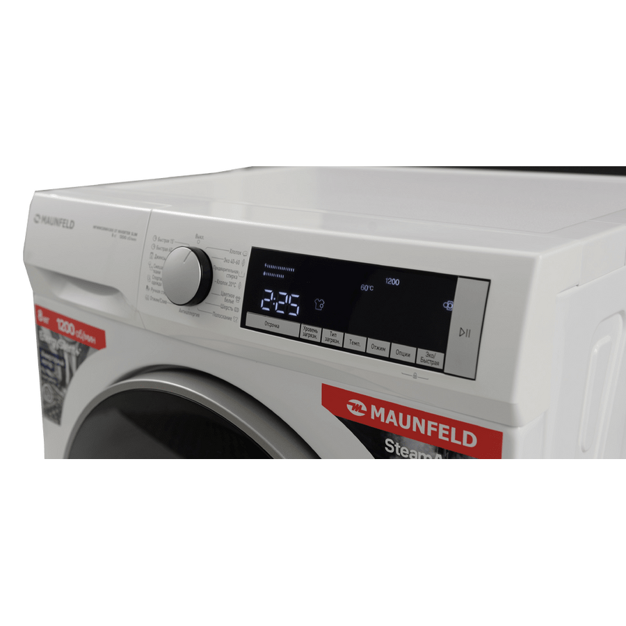 Стиральная машина MAUNFELD MFWM128WH300 ST Inverter Slim