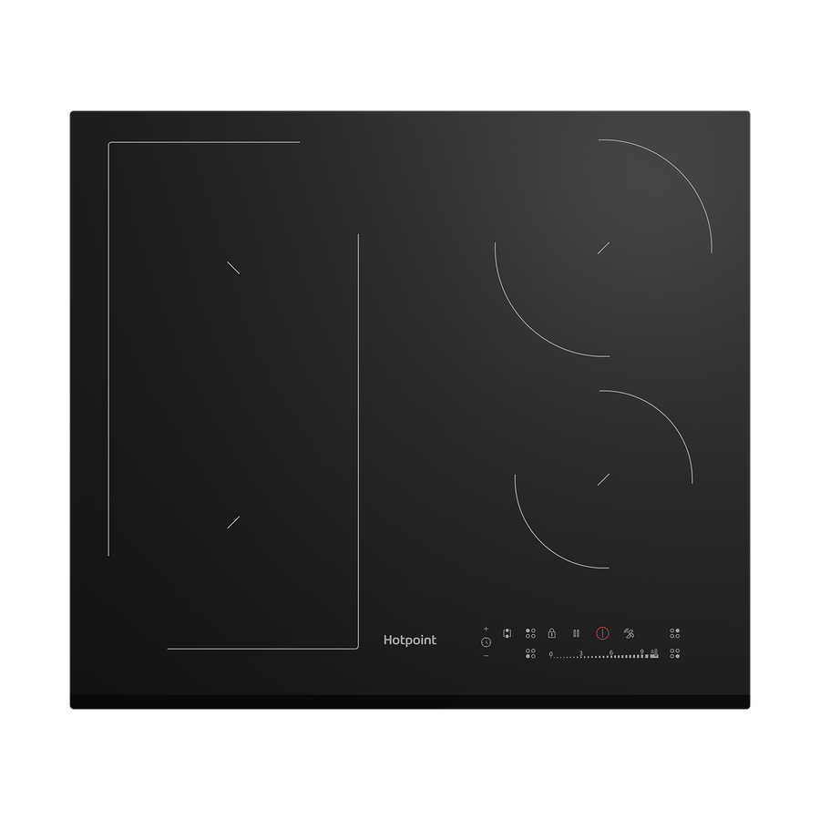 Варочная поверхность HOTPOINT HS 3560B BF конфорок 4шт, стеклокерамика, независимая, черный
