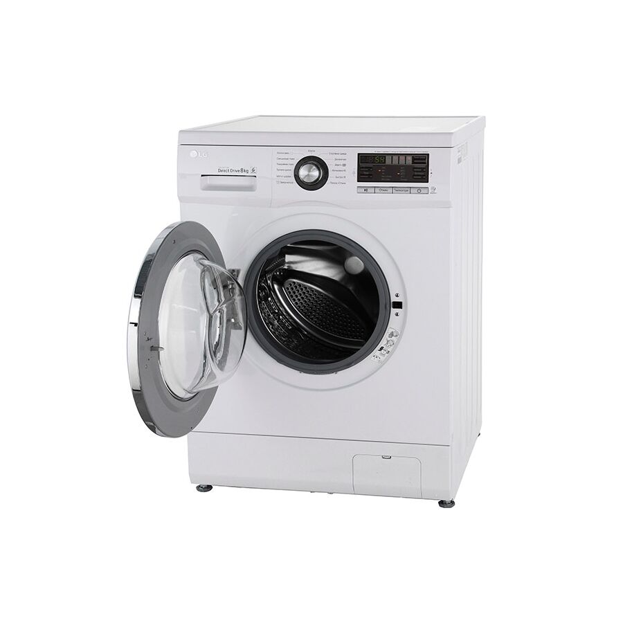 Стиральная машина LG F1096TD3 85x60x55см Класс: A++ загр.фронтальная макс.:8кг белый, 1000 об/мин, барабан чёрный, дисплей