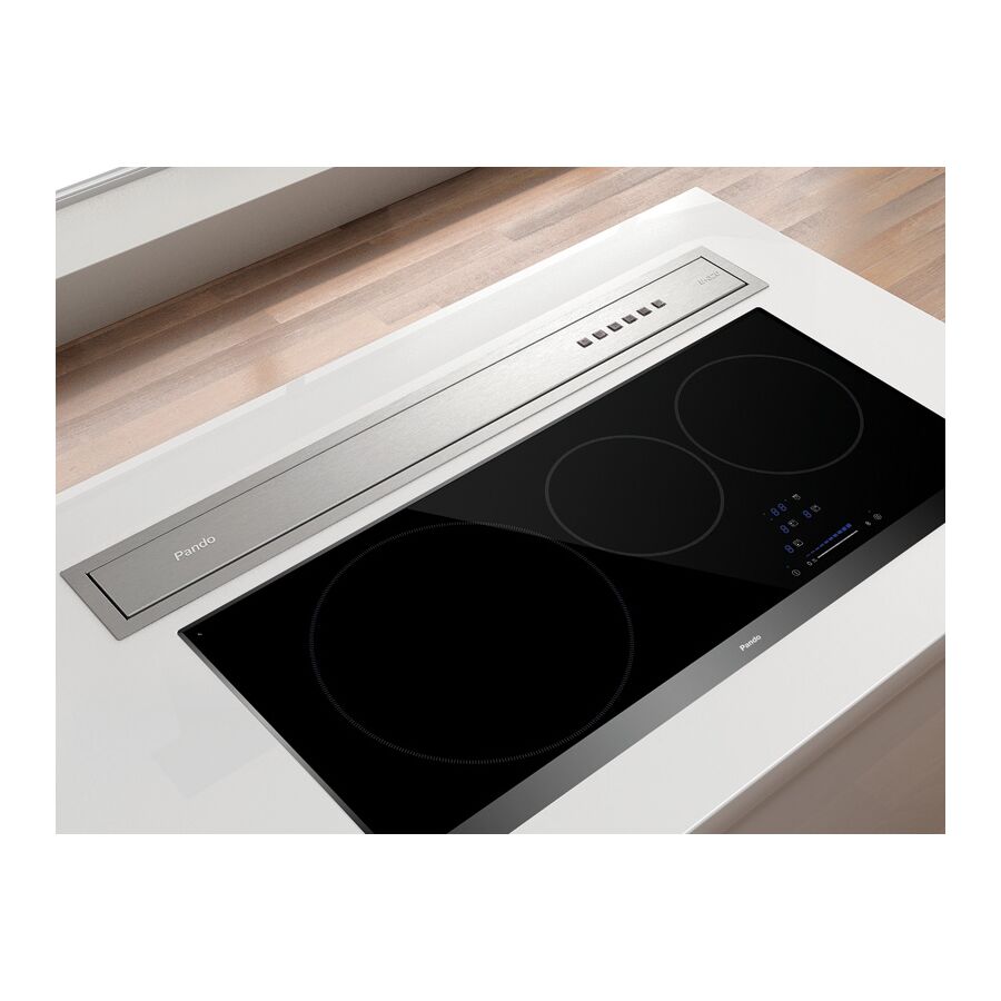Вытяжка PANDO E-320/90 IX-CR.Touch V.950 SEC черное стекло