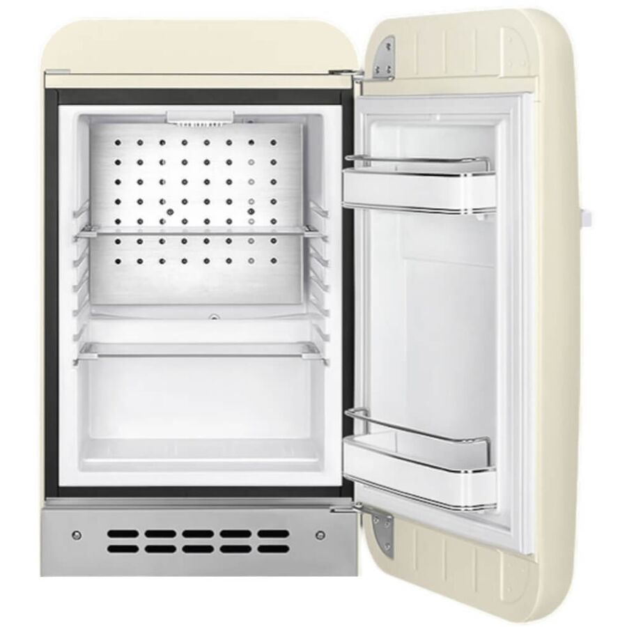 Холодильник SMEG FAB5LCR6 отдельностоящий, стиль 50-х, однокамерный, объем 34л, стандартный компрессор, энергоэффективность С кремовый